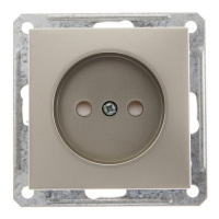 Розетка без заземления с защитными шторками Wessen 59 Шампань