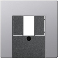 Накладка розетки телефонной TAE и разъема USB Gira E22 Алюминий