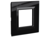 Рамка из натурального стекла, "Avanti", черная, 2 модуля DKC