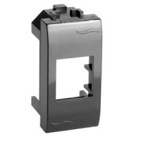 Адаптер для разъемов Keystone AMP/Hyperline/BICC (1 мод.) / черный DKC Brava Адаптер для разъемов Keystone AMP/Hyperline/BICC (1 мод.) / черный DKC Brava