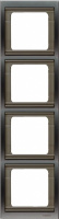 Рамка 4-постовая вертикальная ABB NIE Olas Перламутровый металлик