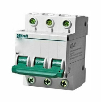 Автоматический выключатель 3P 3A (D) 6kA DEKraft ВА-103