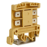 AFO.2/1+1, проходной зажим 2,5 кв.мм бежевый с раздельными контактами DKC