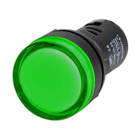 Сигнальный индикатор со встроенным диодом 220В, зеленый DKC