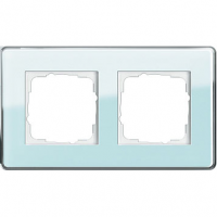 Рамка 2-постовая Gira Esprit Glass C Салатовое стекло