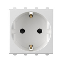 Розетка модульная, 2P+E, с з/ш, "Avanti", "Белое облако", 2 модуля DKC