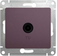 Розетка TV проходная 4DB механизм Systeme Electric Glossa Сиреневый туман