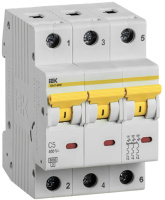 Автоматический выключатель 3Р 5А (С) 6кА IEK ВА47-60M KARAT