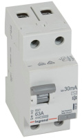 Устройство защитного отключения 2P 63A тип AC 30mA Legrand RX3