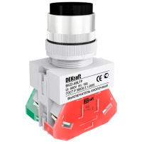 Выключатель кнопочный с фиксацией ABFP 22мм 220В черный DEKraft ВK-22