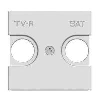 Накладка TV-FM-SAT розетки 2 мод ABB NIE Zenit Белый N2250.1 BL