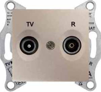 Розетка TV-R оконечная 1dB Schneider Electric Sedna Титан