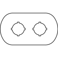 Шильдик MA6-1002 (2 места) для пластикового кнопочного поста ABB
