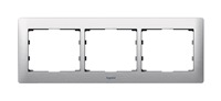 Рамка 3-постовая горизонтальная Legrand Galea Life Тертый Алюминий/Metal Brushed Aluminium