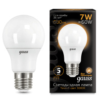 Лампа светодиодная Е27 150-265В 7Вт 3000К Gauss Лампа светодиодная Е27 150-265В 7Вт 3000К Gauss