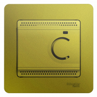 Термостат электронный теплого пола с датчиком +5-+50°C 10A в сборе Systeme Electric Glossa Фисташковый