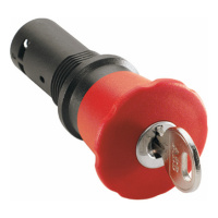 Кнопка CE4K1-10R-11 аварийного останова с фиксацией 1НО1НЗ отпускание ключом 40мм ABB