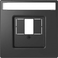 Накладка TAE/Audio/USB c полем для надписи Merten D-Life Антрацит