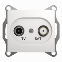 Розетка TV-SAT проходная 4dB Schneider Electric Glossa Белый