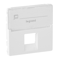 Накладка розетки телефонной/комп 1-ой RJ11/RJ45 с полем для надписи Legrand Valena Allure Белый