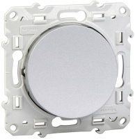 Выключатель кнопочный 10A (схема 1A) Schneider Electric Odace Алюминий