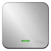 Переключатель 1-клавишный накладного монтажа с подсветкой с изолирующей пластиной 10A 250B Systeme Electric Blanca Алюминий