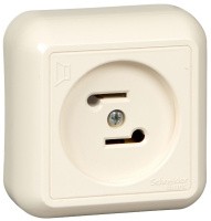 Радиорозетка накладная в сборе (опт) Wessen Прима Слоновая кость