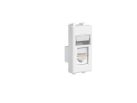 Компьютерная розетка RJ-45 модульная, кат.5е экран, "Avanti", "Белое облако", 1 модуль DKC
