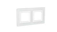 Рамка из натурального стекла, "Avanti", белая, 4 модуля DKC
