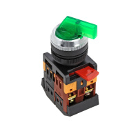 Переключатель 3P зеленый с подсветкой 220В NO+NC EKF PROxima ANLC-22