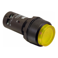 Кнопка с подсветкой CP4-11Y-10 желтая 24В AC/DC с выступающей клавишей с фиксацией 1НО ABB