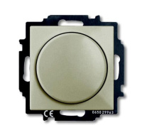 Светорегулятор поворотно-нажимной 60-400 Вт л/н ABB BJB Basic55 Шампань