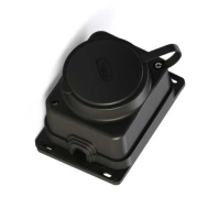 Systeme Electric MultiSet Колодка 1х розетка 2К+З каучуковая 16А/250В IP44 Чёрная