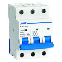 Автоматический выключатель NB1-63H 3P 10A 10кА (D) CHINT