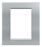 Рамка прямоугольная 3+3 модуля Bticino Living Light Алюминий