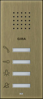 Станция квартирная накладного монтажа с переговорным устройством hand free Gira System-55 Бронза