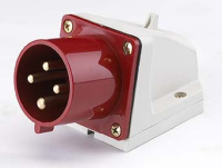 Вилка стационарная 524 3Р+РЕ 32А 380В IP44 ВС-102 DEKraft