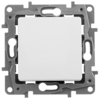 Выключатель кнопочный без фиксации НО//НЗ-контакт 6A Legrand Etika Белый