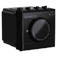 Термостат модульный для теплых полов, "Avanti", "Черный квадрат", 2 модуля DKC