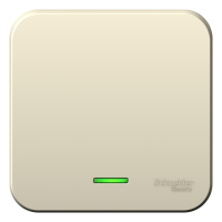 Выключатель 1-клавишный накладного монтажа (cхема 1) с подсветкой 6A 250В Systeme Electric Blanca Молочный