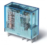 Миниатюрное универсальное электромеханическое реле на печатную плату или в розетку 1СO 10A контакты AgNi катушка 12В DC степень защиты RTII Finder