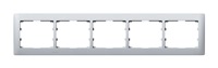 Рамка 5-постовая горизонтальная Legrand Galea Life Алюминий/Soft