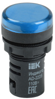 Лампа AD22DS (LED) матрица d22мм синий 110В AC/DC IEK