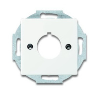 Плата центральная накладка с суппортом для командно-сигнальных приборов диаметр 22,5мм ABB Future Белый бархат