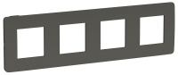 Рамка 4-постовая Schneider Electric Unica New Studio Color Дымчато-Серый/Антрацит