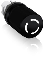 Кнопка MPET3-10B ГРИБОК черная только корпус с фиксацией 30мм ABB