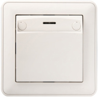 Выключатель карточный с индикацией 16A в сборе с рамкой Wessen 59 Белый