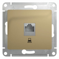 Розетка компьютерная RJ45 кат.5e Systeme Electric Glossa Титан