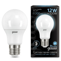 Лампа светодиодная Е27 150-265В 12Вт 4100К Gauss Лампа светодиодная Е27 150-265В 12Вт 4100К Gauss