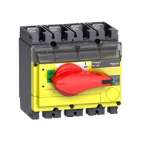 Выключатель-разъединитель, монтаж на плате 4P / с красной рукояткой Schneder Electrc nterpact NV160